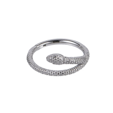 AAB Co stainless steel hinged BCR with snake design

