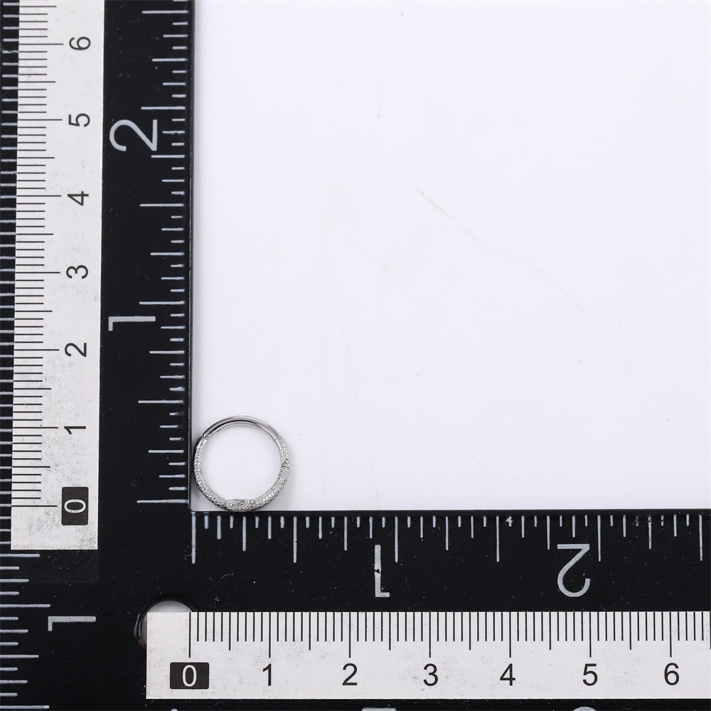 BCM59 STAINLESS STEEL HINGED BCR WITH SNAKE DESIGN