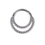 AAB Co stainless steel hinged BCR with rope design piercing ring
