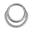 AAB Co stainless steel hinged BCR with rope design piercing ring
