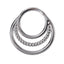BCM63 STAINLESS STEEL HINGED BCR WITH ROPE & BEADS DESIGN