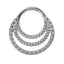 AAB Co stainless steel hinged BCR with rope and beads design
