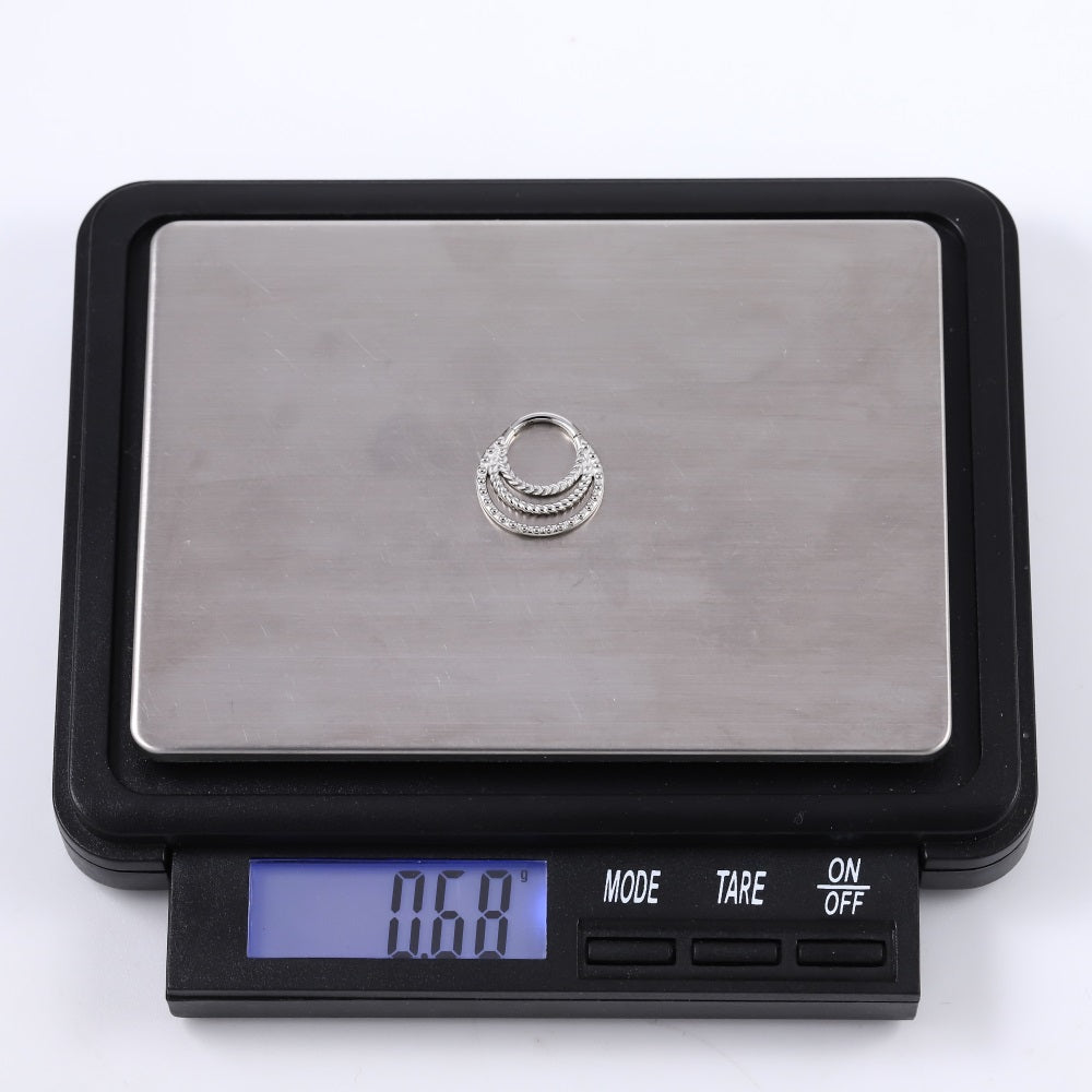 BCM63 STAINLESS STEEL HINGED BCR WITH ROPE & BEADS DESIGN