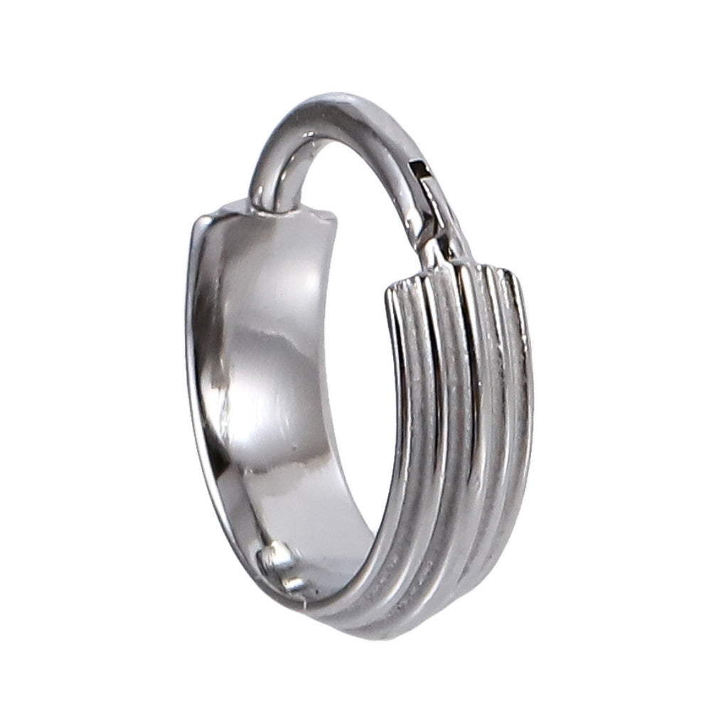 AAB Co stainless steel hinged BCR with grooved design
