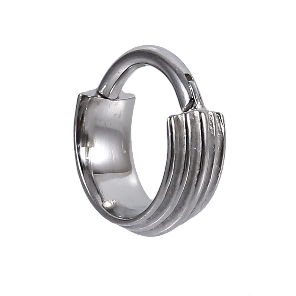 AAB Co stainless steel hinged BCR with grooved design

