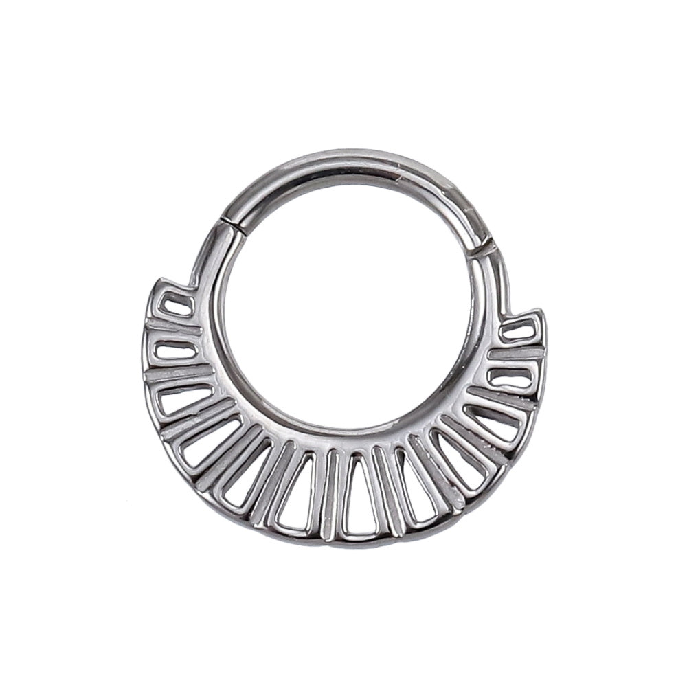 AAB Co stainless steel hinged BCR with cutout design
