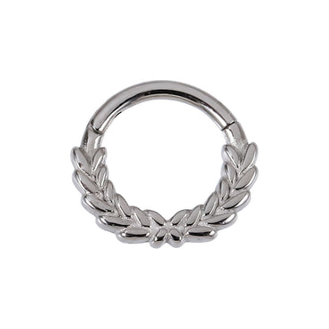 AAB Co stainless steel hinged BCR with wheat design

