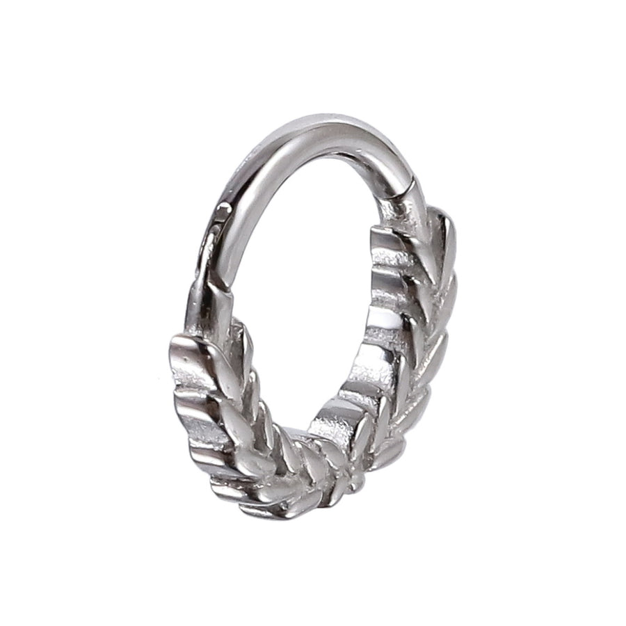 AAB Co stainless steel hinged BCR with wheat design
