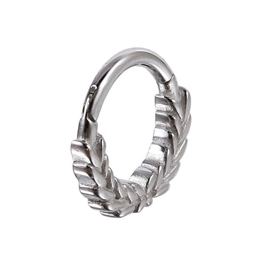 AAB Co stainless steel hinged BCR with wheat design
