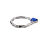 AAB Co stainless steel hinged BCR with drop shape blue opal
