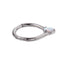 AAB Co stainless steel hinged BCR with drop shape white opal
