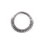 AAB Co stainless steel hinged BCR with line design in black oil finish
