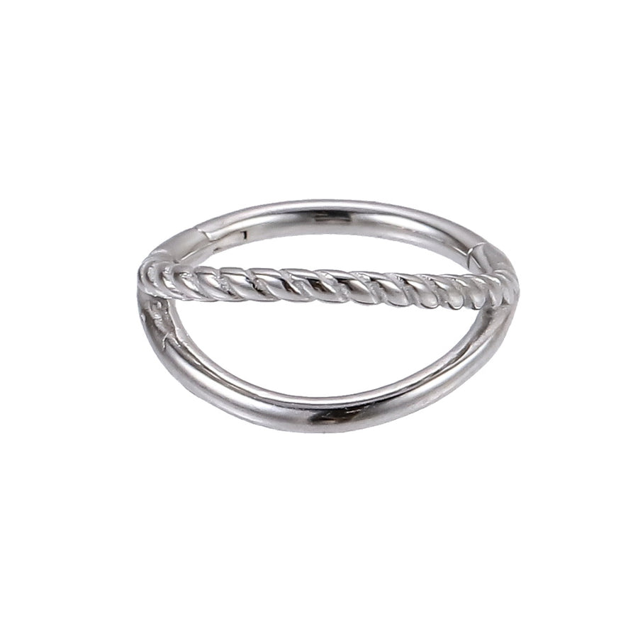 AAB Co stainless steel hinged BCR with rope design
