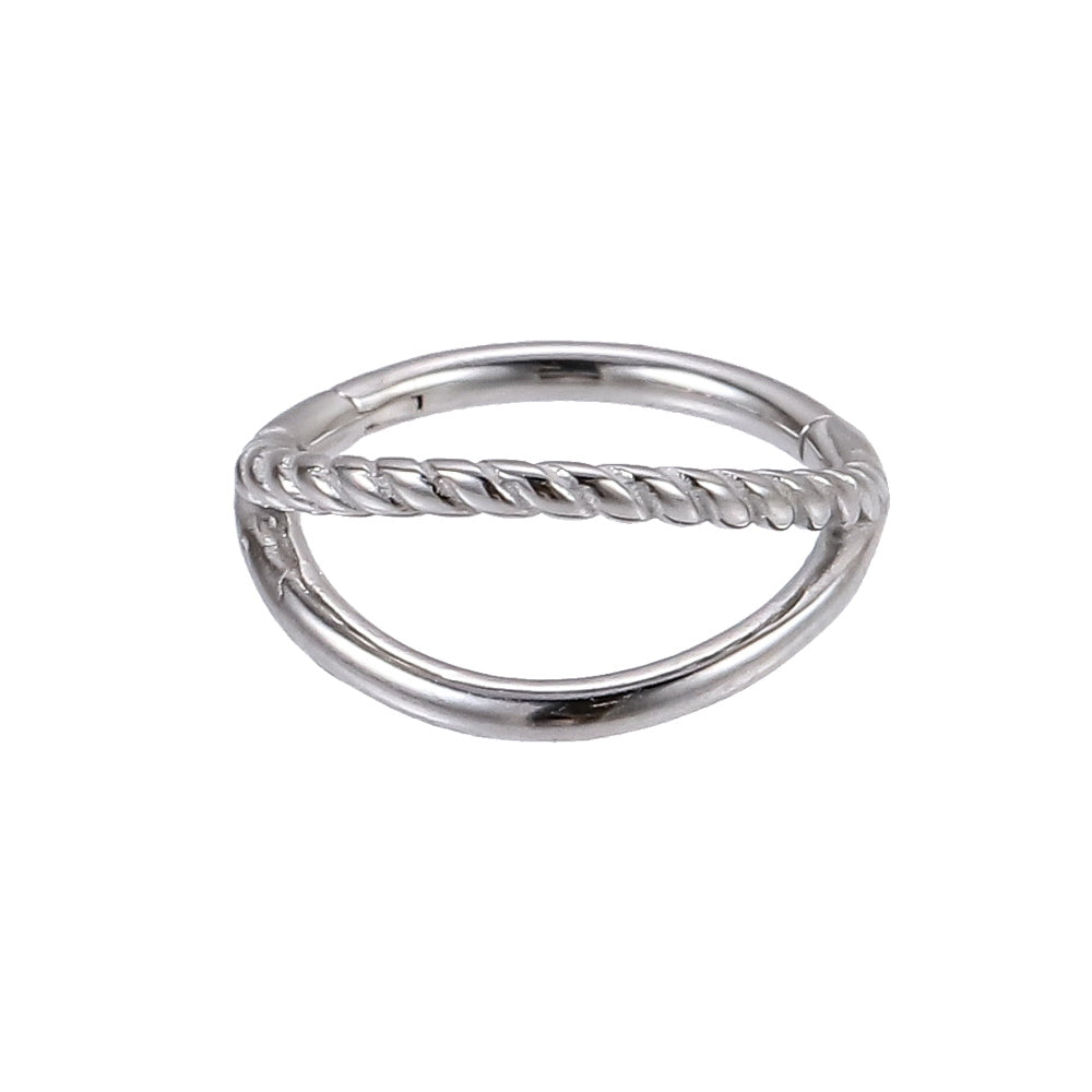 AAB Co stainless steel hinged BCR with rope design
