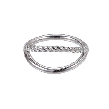 AAB Co stainless steel hinged BCR with rope design
