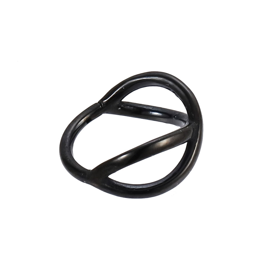 AAB Co stainless steel hinged BCR with X shape design in black finish
