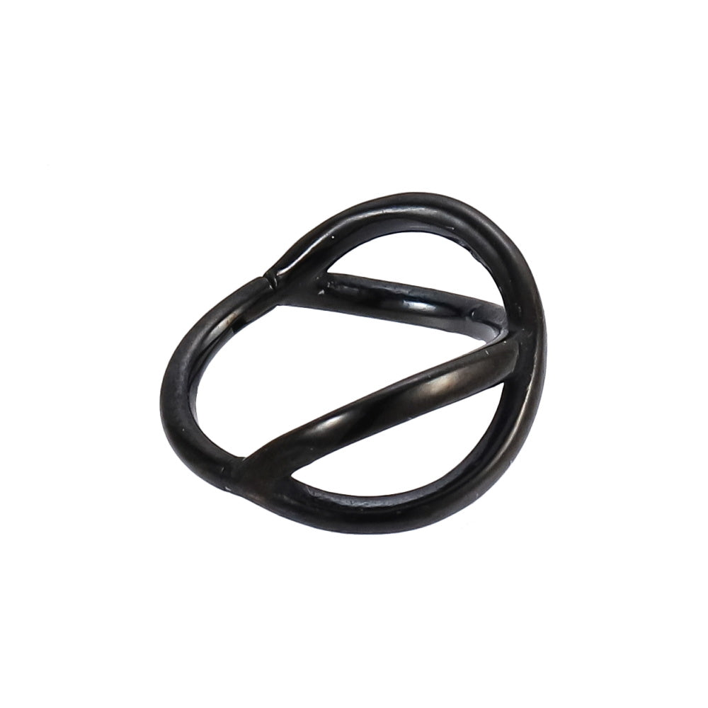 AAB Co stainless steel hinged BCR with X shape design in black finish
