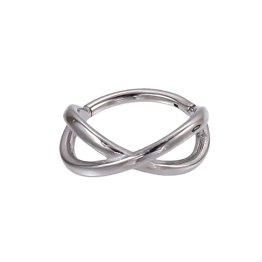 AAB Co stainless steel hinged BCR with X shape design in steel finish
