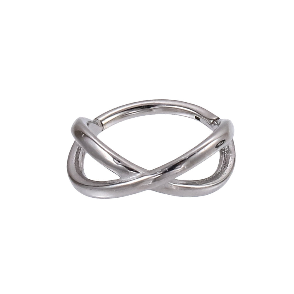 AAB Co stainless steel hinged BCR with X shape design in steel finish
