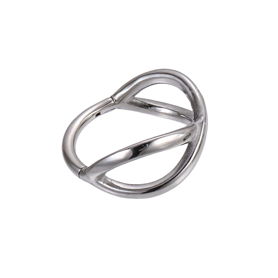 AAB Co stainless steel hinged BCR with X shape design in steel finish
