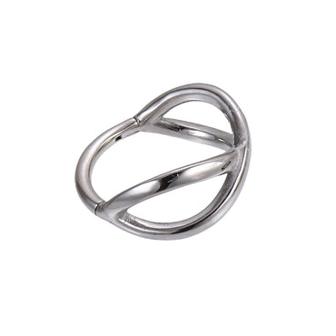 AAB Co stainless steel hinged BCR with X shape design in steel finish
