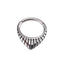 AAB Co stainless steel hinged BCR with line design in black oil finish
