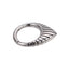 AAB Co stainless steel hinged BCR with line design in black oil finish
