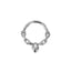 BCM74 STAINLESS STEEL HINGED BCR WITH HEART CHARM