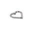 BCM75 STAINLESS STEEL HEART SHAPE HINGED BCR WITH CZ