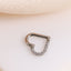 BCM75 STAINLESS STEEL HEART SHAPE HINGED BCR WITH CZ