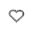BCM75 STAINLESS STEEL HEART SHAPE HINGED BCR WITH CZ