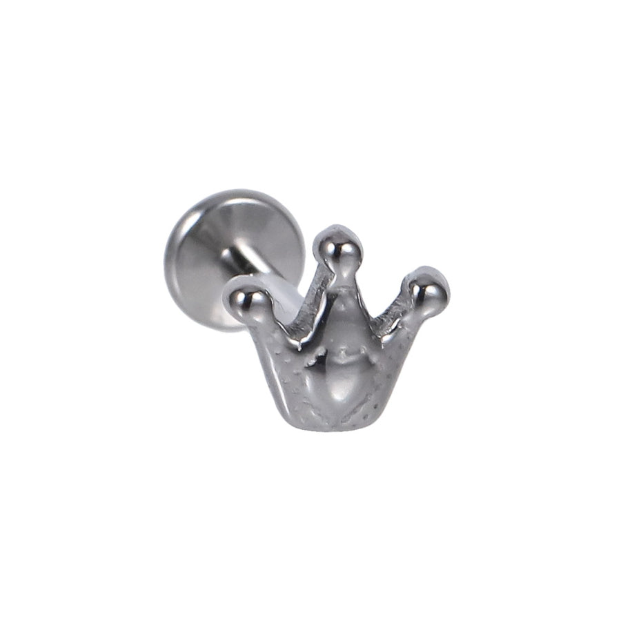 BLBJ28 STAINLESS STEEL INTERNAL THREAD LABRET WITH CROWN DESIGN