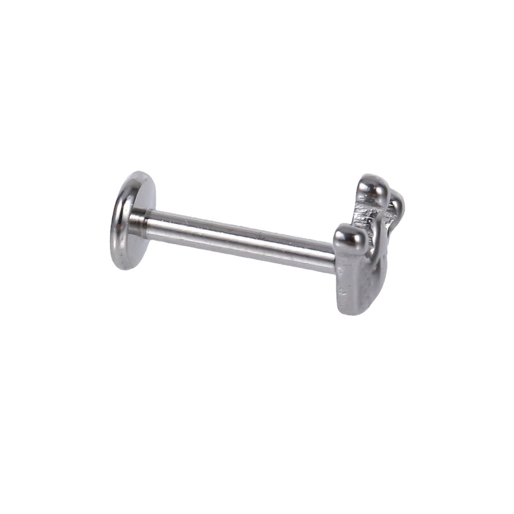 BLBJ28 STAINLESS STEEL INTERNAL THREAD LABRET WITH CROWN DESIGN