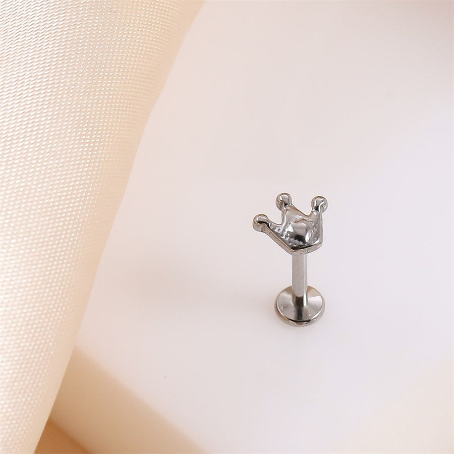 BLBJ28 STAINLESS STEEL INTERNAL THREAD LABRET WITH CROWN DESIGN