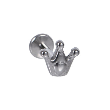 BLBJ28 STAINLESS STEEL INTERNAL THREAD LABRET WITH CROWN DESIGN