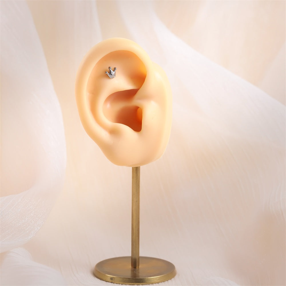 BLBJ28 STAINLESS STEEL INTERNAL THREAD LABRET WITH CROWN DESIGN