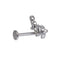 BLBJ30 STAINLESS STEEL INTERNAL THREAD LABRET WITH LEAF DEISGN