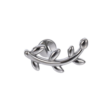 BLBJ30 STAINLESS STEEL INTERNAL THREAD LABRET WITH LEAF DEISGN