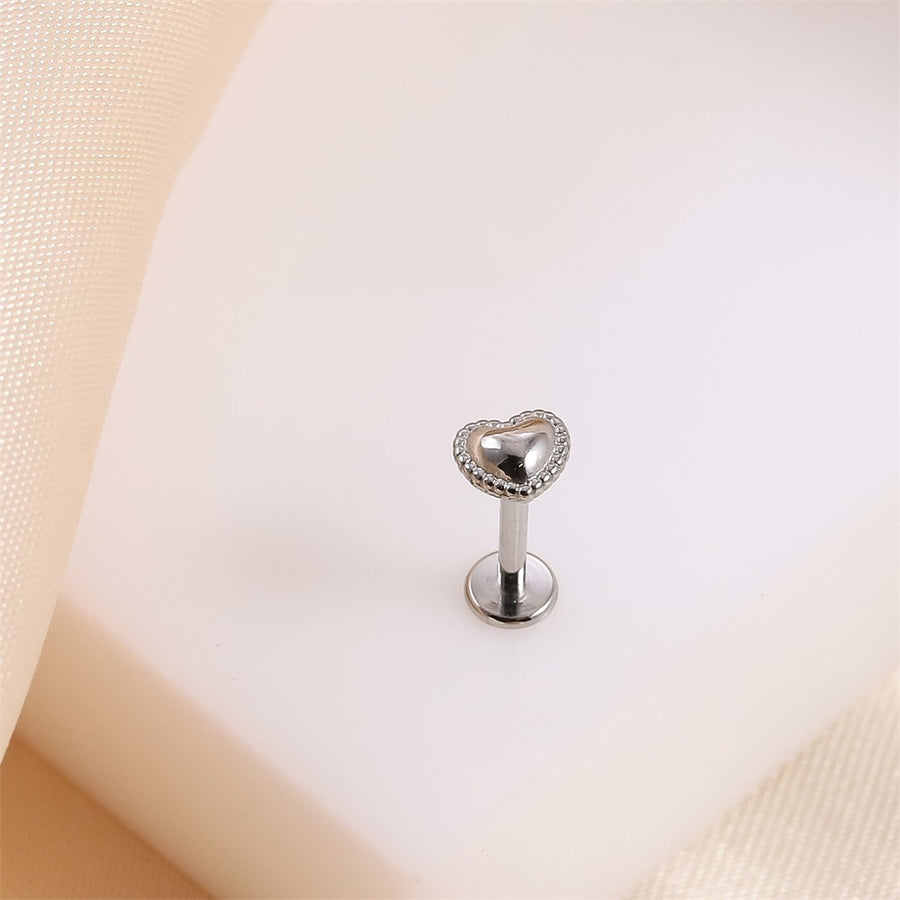 BLBJ32 STAINLESS STEEL INTERNAL THREAD LABRET WITH HEART DESIGN