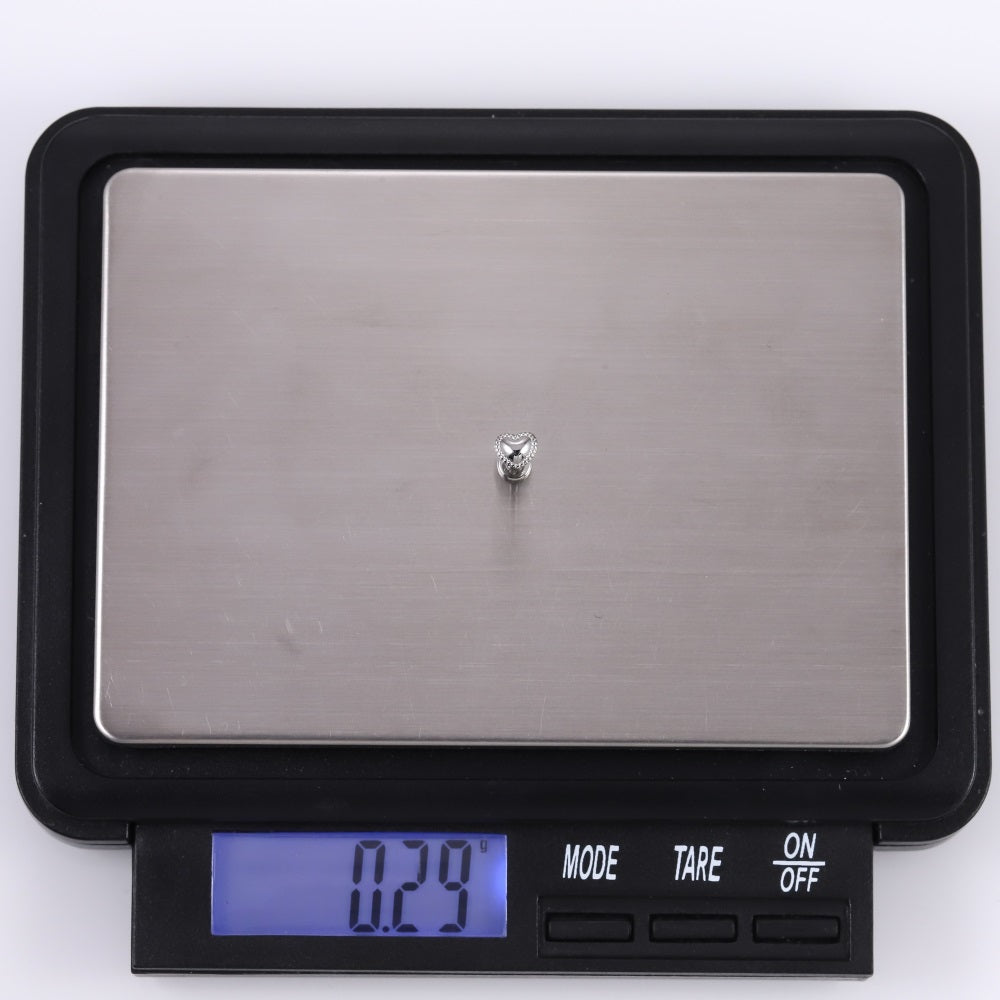 BLBJ32 STAINLESS STEEL INTERNAL THREAD LABRET WITH HEART DESIGN