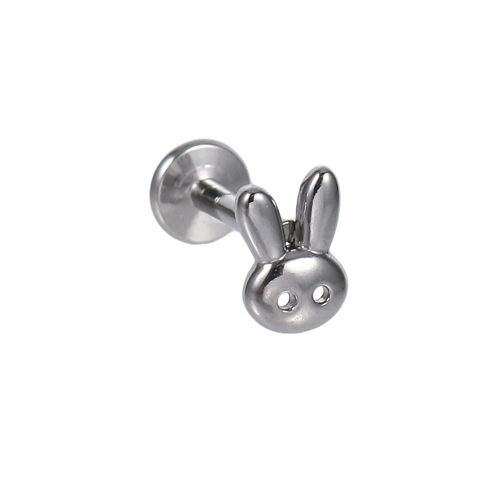 BLBJ33 STAINLESS STEEL INTERNAL THREAD LABRET WITH BUNNY DESIGN