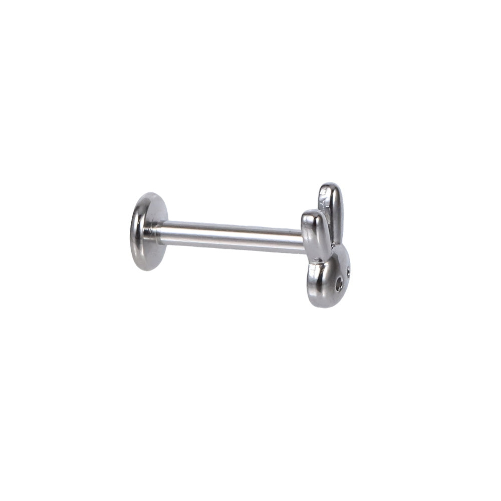 BLBJ33 STAINLESS STEEL INTERNAL THREAD LABRET WITH BUNNY DESIGN