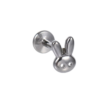 BLBJ33 STAINLESS STEEL INTERNAL THREAD LABRET WITH BUNNY DESIGN