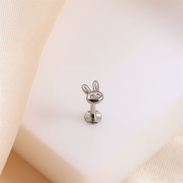 BLBJ33 STAINLESS STEEL INTERNAL THREAD LABRET WITH BUNNY DESIGN