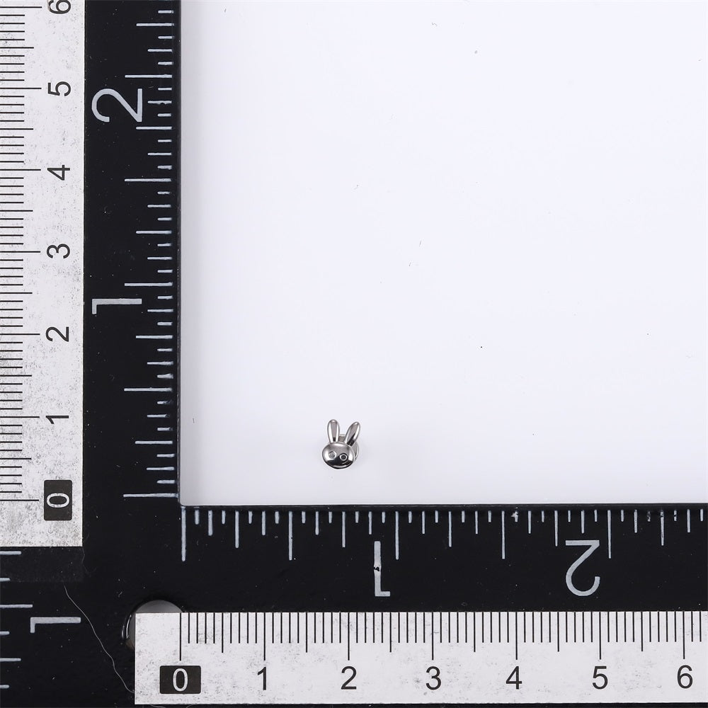 BLBJ33 STAINLESS STEEL INTERNAL THREAD LABRET WITH BUNNY DESIGN