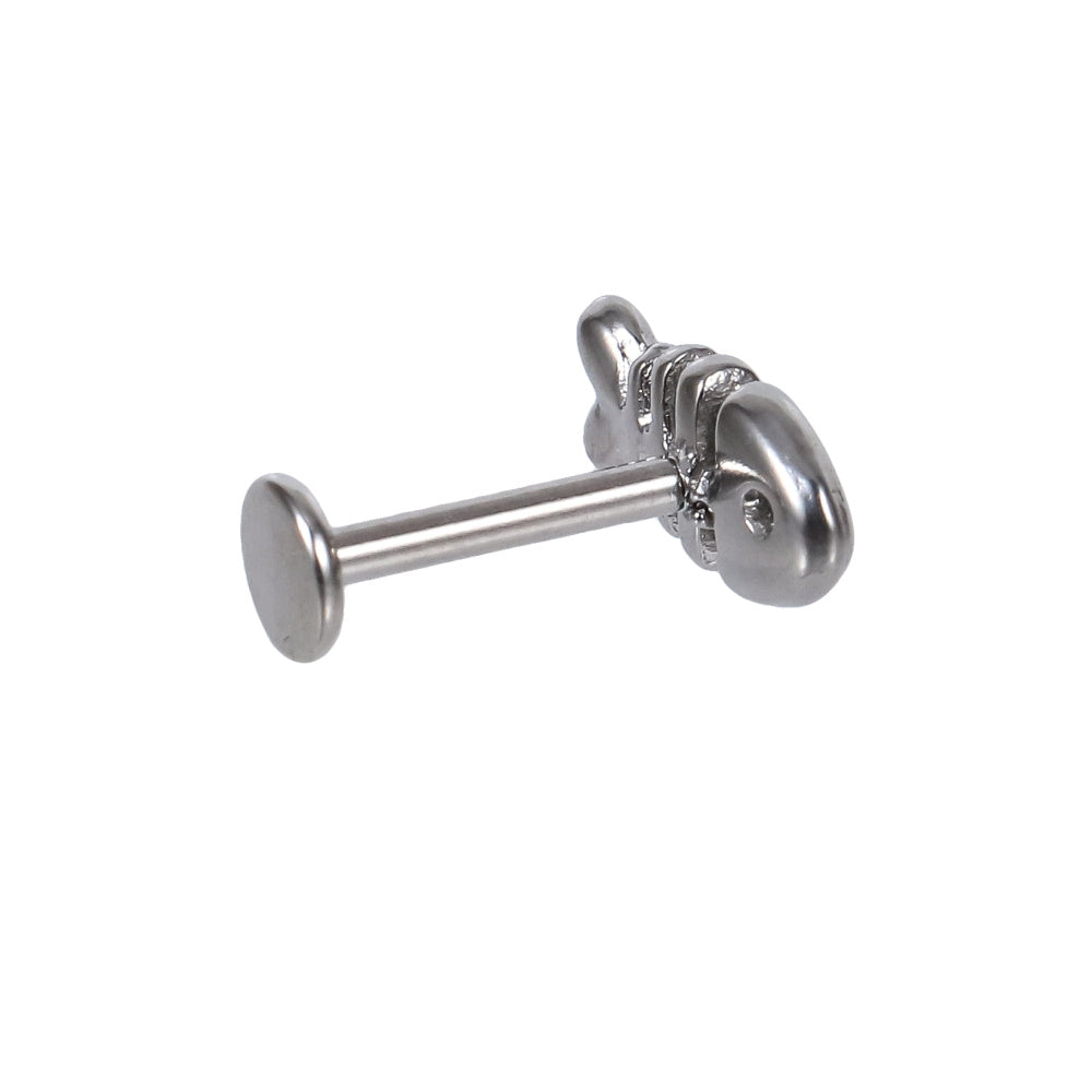 BLBJ34 STAINLESS STEEL INTERNAL THREAD LABRET WITH FISH DESIGN