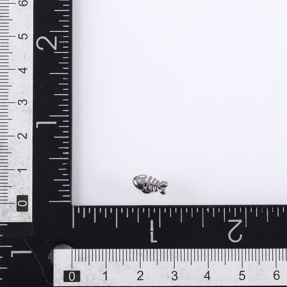 BLBJ34 STAINLESS STEEL INTERNAL THREAD LABRET WITH FISH DESIGN