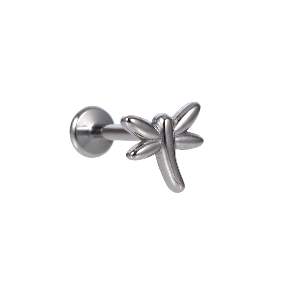 BLBJ36 STAINLESS STEEL INTERNAL THREAD LABRET WITH DRAGONFLY DESIGN