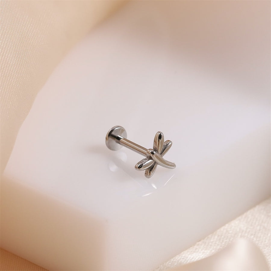 BLBJ36 STAINLESS STEEL INTERNAL THREAD LABRET WITH DRAGONFLY DESIGN