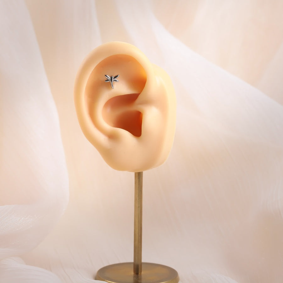 BLBJ36 STAINLESS STEEL INTERNAL THREAD LABRET WITH DRAGONFLY DESIGN
